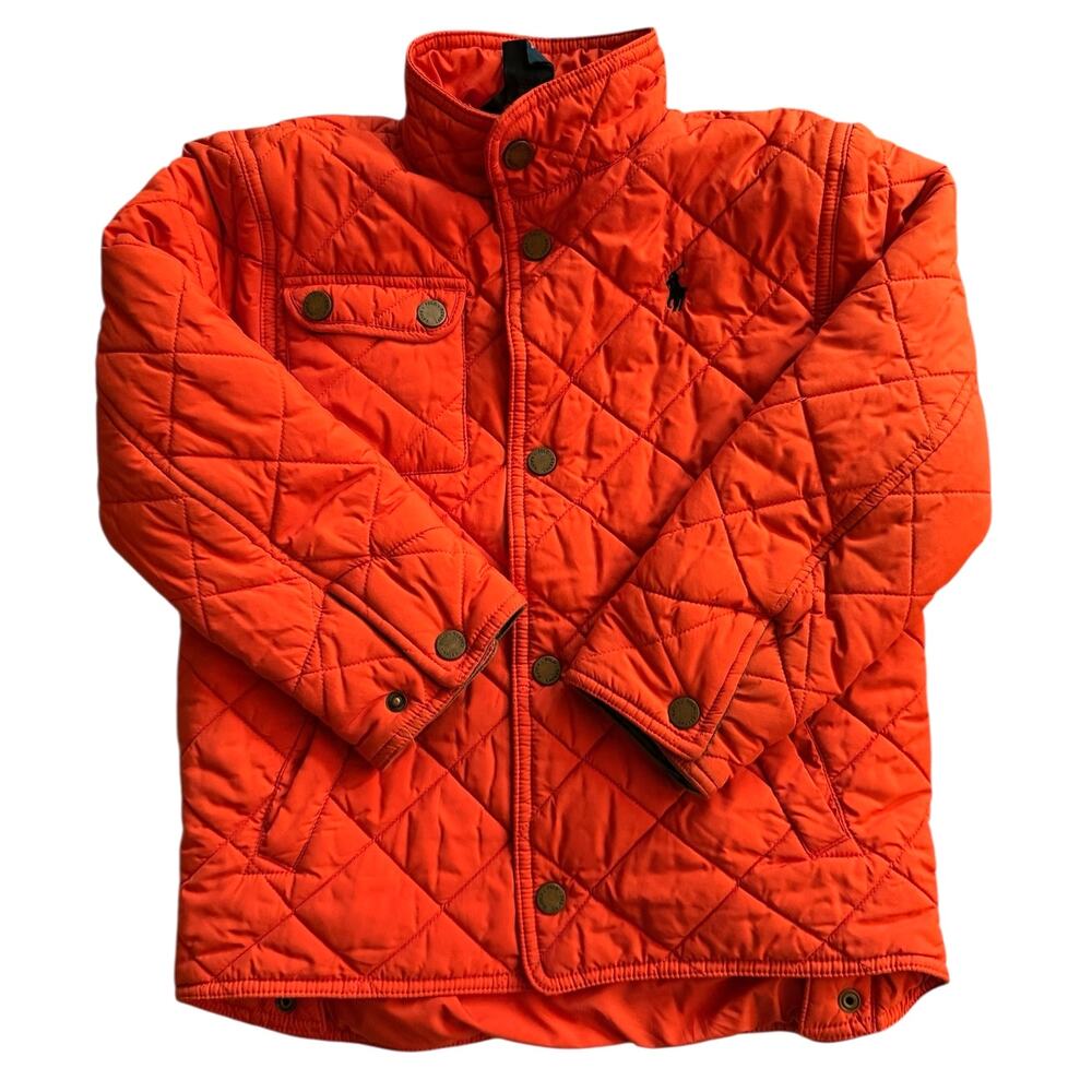 Polo by Ralph Lauren Orange Quilted Puffer Jacket - Kids